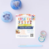 Eind van het schooljaar Fielddag fondsenwerving Flyer (Enkel)