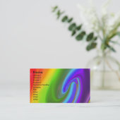 Eind visitekaartje regenboog (Staand voorkant)