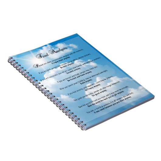 Eindanalyse: "Doe het hoe dan ook" Notitieboek (Rechterzijde)