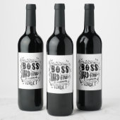 eindbaas wijnpensioen eindbaas dag wijn etiket (Flessen)