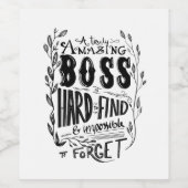 eindbaas wijnpensioen eindbaas dag wijn etiket (Enkel label)