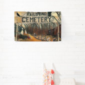 Eindbegraafplaats voor treinen van 2,5 x 4' binnen spandoek (Insitu)