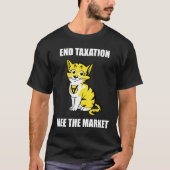 Eindbelasting - Gratis de Witte Tekst van de Markt T-shirt (Voorkant)