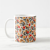 Eindbladeren van Art bloempatroon Koffiemok (Links)