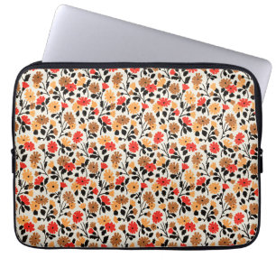 Eindbladeren van Art bloempatroon Laptop Sleeve