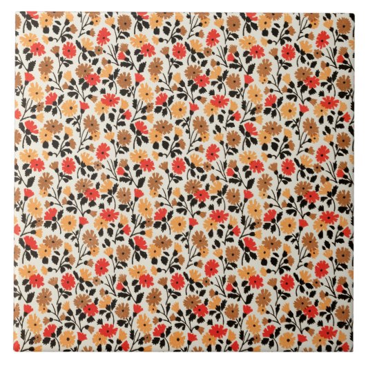 Eindbladeren van kunstbloem tegeltje (Voorkant)