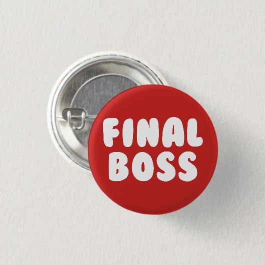 EINDBOSS Video Game Antagonist Button (Voorkant /achterkant)