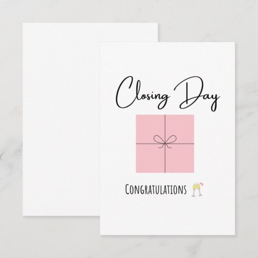 Einddag Dank je kaarten (Voorkant / Achterkant)