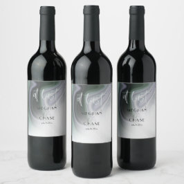 Einddatum Stusty Sage Agate Abstract Wine Label Wijn Etiket