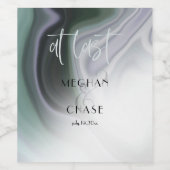 Einddatum Stusty Sage Agate Abstract Wine Label Wijn Etiket (Enkel label)