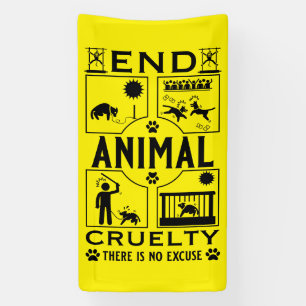 einde aan dierenmishandeling spandoek
