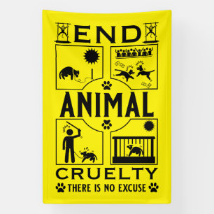 einde aan dierenmishandeling spandoek