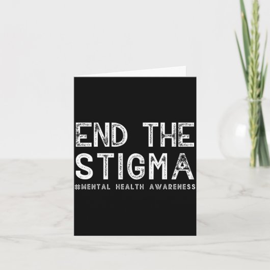 Einde aan het stigma mentale gezondheidsbewustzijn kaart (Voorkant)