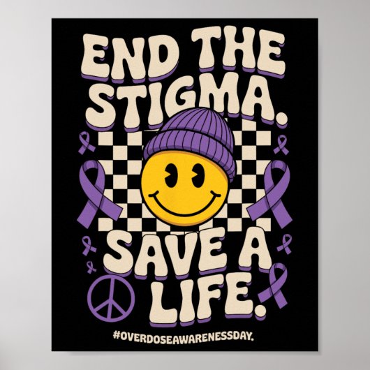 Einde aan het Stigma Sla een Leven Red Groovy Over Poster (Voorkant)
