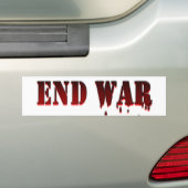 EINDE AAN OORLOG BUMPERSTICKER (Op auto)