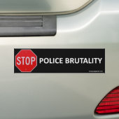 einde aan politiegeweld bumpersticker (Op auto)