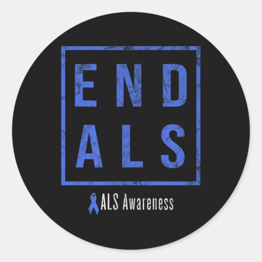 Einde ALS, distressed ALS bewustzijn Ronde Sticker (Voorkant)
