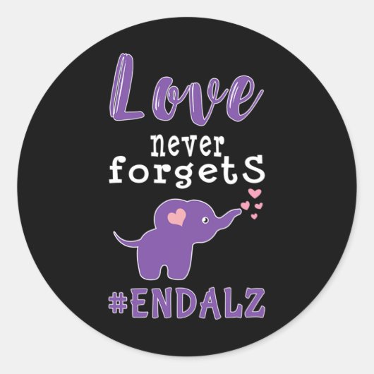 Einde Alzheimer Heimer Heimers Awareness Ronde Sticker (Voorkant)