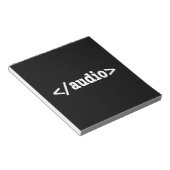 Einde Audio HTML5 Code Notitieblok (Schuin)