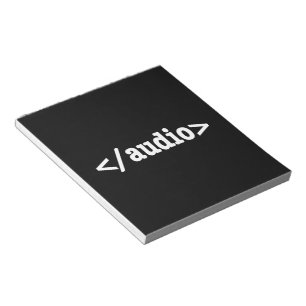 Einde Audio HTML5 Code Notitieblok