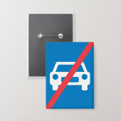 Einde Autoweg Bewegwijzering Bord Button (Voorkant / Achterkant)