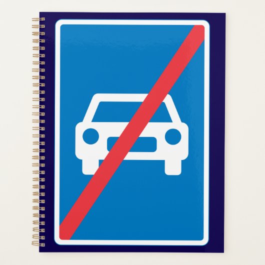 Einde Autoweg Bewegwijzering Bord Planner (Voorkant)
