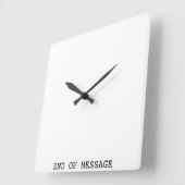 Einde Bericht Minimalistische Schrijfmachine Vierk Vierkante Klok (Hoek)