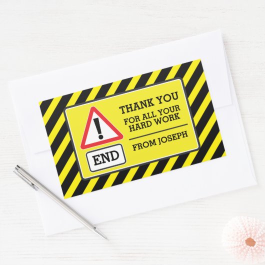 Einde bouwpartij dankzij label sticker (Envelop)