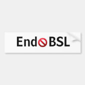 Einde BSL bumpersticker (Voorkant)