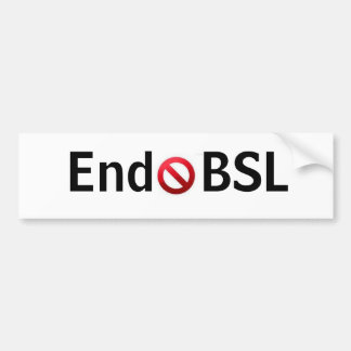 Einde BSL bumpersticker