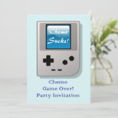 Einde Chemo Party Uitnodiging voor chemopatiënt (Staand voorkant)