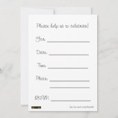 Einde Chemo Party Uitnodiging voor chemopatiënt (Achterkant)