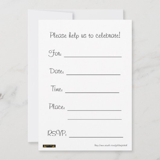 Einde Chemo Party Uitnodiging voor chemopatiënt (Achterkant)