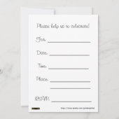 Einde Chemo Party Uitnodiging voor chemopatiënt (Achterkant)