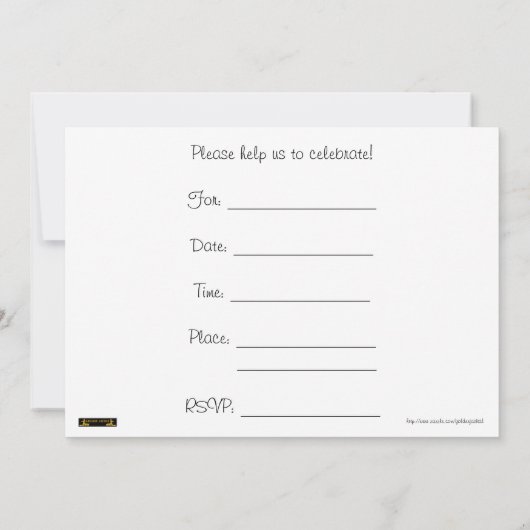 Einde Chemo Party Uitnodiging voor chemopatiënt (Achterkant)