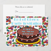 Einde Chemo Party Uitnodiging voor chemopatiënt (Voorkant / Achterkant)