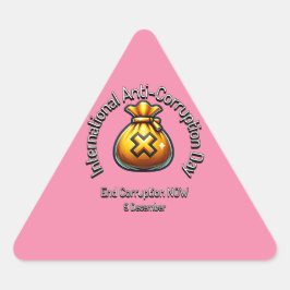 Einde corruptie nu. Dag tegen Corruptie Sticker