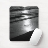 Einde dag bij dog Beach B/W Mousepad Muismat (Met muis)