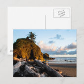 Einde dag bij tweede strand briefkaart (Voorkant / Achterkant)