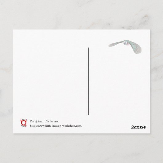 Einde dagen... De laatste boom. Briefkaart (Achterkant)
