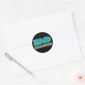 Einde dakloosheid ronde sticker (Envelop)