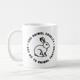 Einde dierenmishandeling zeg nee tegen dierproeven koffiemok