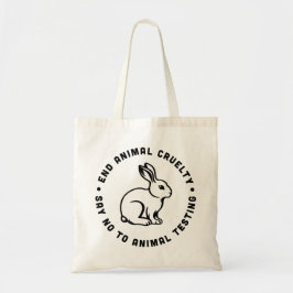 Einde dierenmishandeling zeg nee tegen dierproeven tote bag