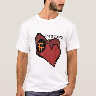 Einde dromen gekleurd hart t-shirt