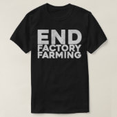  einde Factory Farming Vegan T-shirt (Design voorkant)