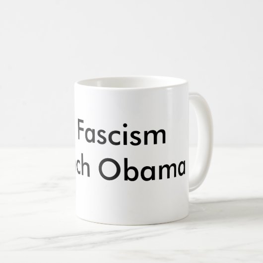 Einde fascisme Impeach Obama Koffiemok (Voorkant rechts)