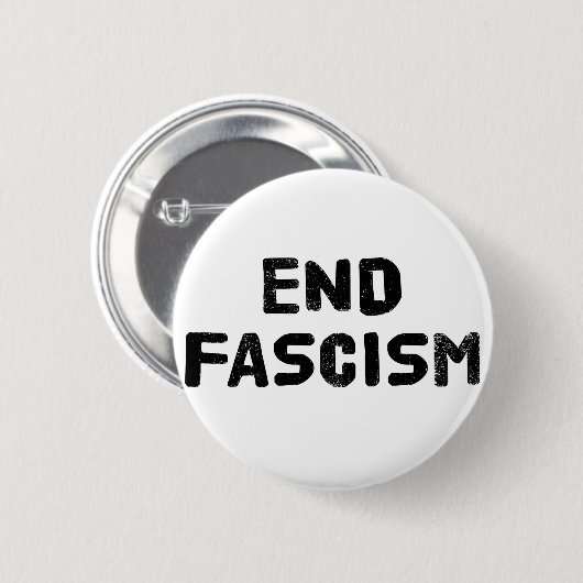 Einde fascisme ronde button 5,7 cm (Voorkant /achterkant)