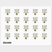 Einde Fed Federal Reserve Ronde Sticker (Vel)