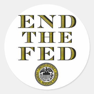 Einde Fed Federal Reserve Ronde Sticker