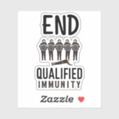 EINDE GEKWALIFICEERDE IMMUNITEIT - Justitie en ver Sticker (Vel)